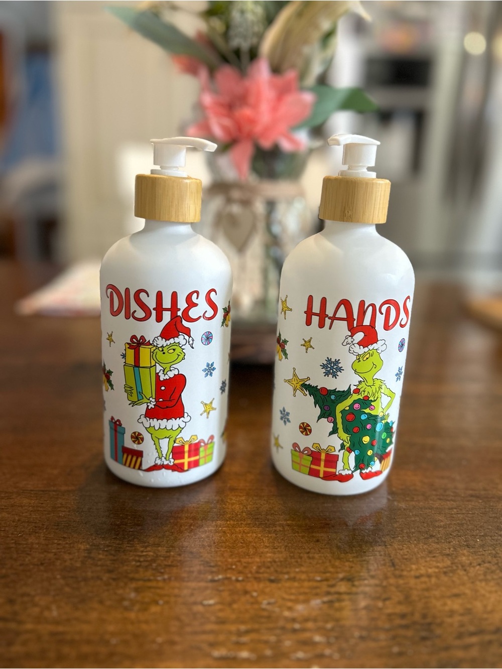 Holiday GrinchHand & Dish Soap Bottle Set - New